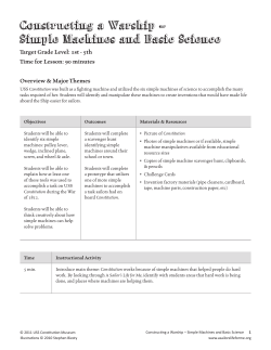 Simple Machines - A Sailor`s Life for Me!