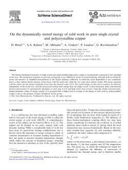 On the dynamically stored energy of cold work in pure single crystal