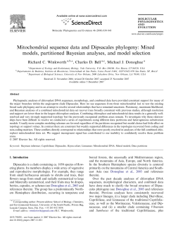 Mitochondrial sequence data and Dipsacales