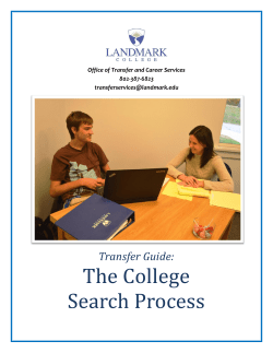 The College Search Process