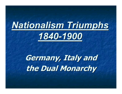 Nationalism Triumphs 1840-1900