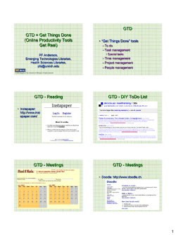 GTD - University of Michigan Library