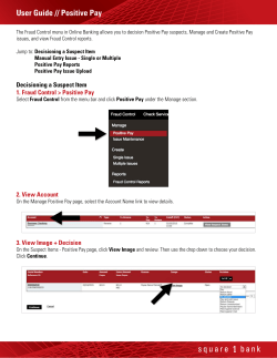 User Guide // Positive Pay