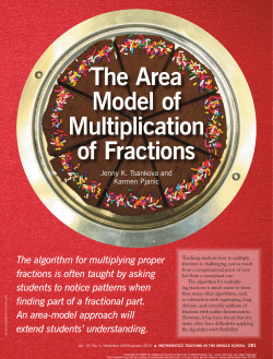 the area Model of Multiplication of Fractions