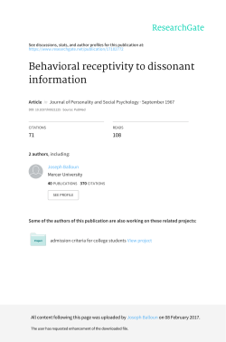 Behavioral receptivity to dissonant information