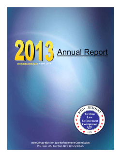 Annual Report - Election Law Enforcement Commission