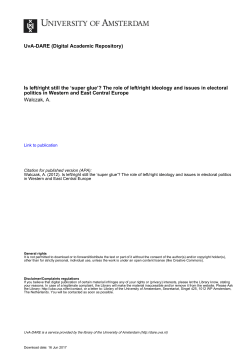 Is left/right still the `super glue`? The role of left/right ideology and