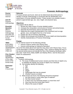 Forensic Anthropology