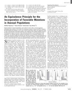 Hegreness et al, Science 2006