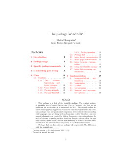The package indextools