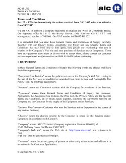 Terms and Conditions