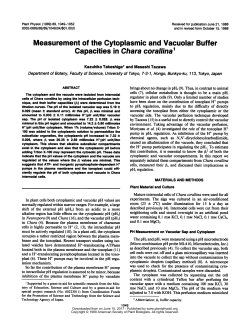 Measurement of the Cytoplasmic and Vacuolar Buffer Capacities in