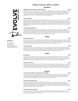 The Menu - Evolve Paleo Chef