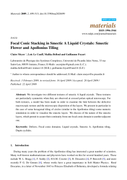 Focal Conic Stacking in Smectic A Liquid Crystals: Smectic Flower