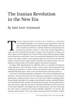 The Iranian Revolution in the New Era