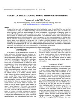 CONCEPT ON SINGLE ACTUATING BRAKING SYSTEM FOR TWO