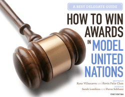 How To Win Awards in Model United Nations: A