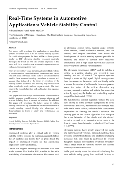 Real-Time Systems in Automotive Applications: Vehicle Stability