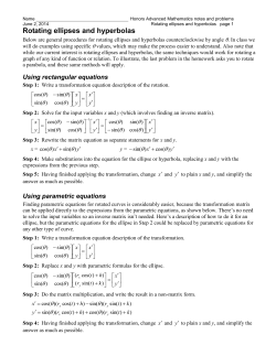 Rotating ellipses and hyperbolas