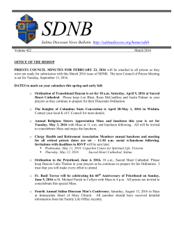 SDNB March 2016 - Catholic Diocese of Salina