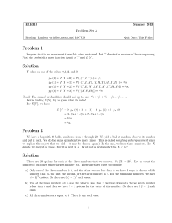 Problem set 3 with solutions