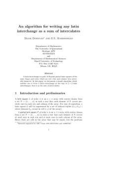 An algorithm for writing any latin interchange as a sum of intercalates