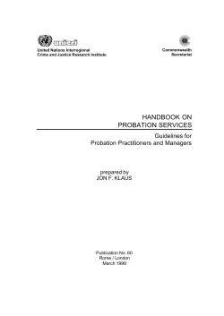 handbook on probation services