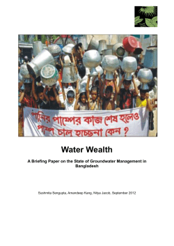 Groundwater management-Bangladesh Paper Sep 26,2013
