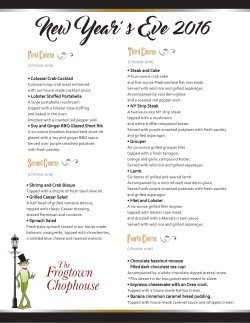 New Year`s Eve 2016 - Frogtown Chophouse