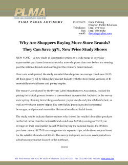 Price Study - Private Label Manufacturers Association