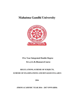 Syllabus - MG University
