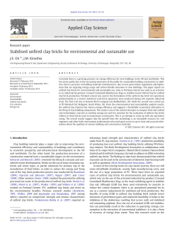 Stabilised unfired clay bricks for environmental and