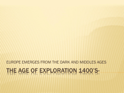 THE AGE OF EXPLORATION 1400`S-