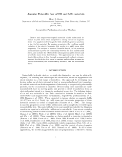 Annular Poiseuille flow of ER and MR materials