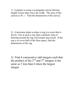 3) Find 4 consecutive odd integers such that the product of the 2 and