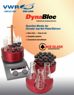 Reaction Blocks for Circular-top Hot Plate/Stirrers