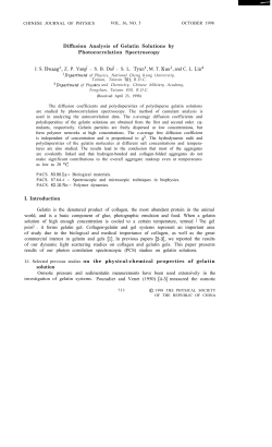 Diffusion Analysis of Gelatin Solutions by Photocorrelation