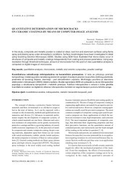 quantitative determination o. microcracks on ceramic coatings by