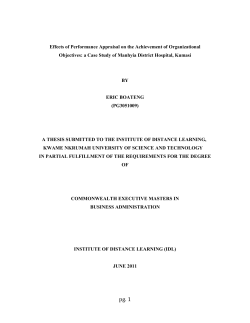 Effects of Performance Appraisal on the Achievement of