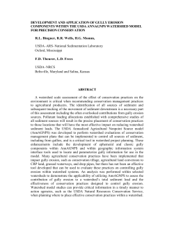 DEVELOPMENT AND APPLICATION OF GULLY EROSION