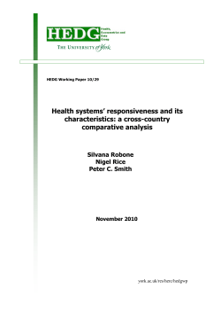 Health systems` responsiveness and its characteristics: a cross