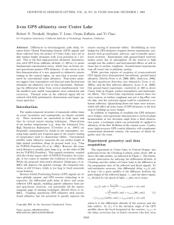 2-cm GPS altimetry over Crater Lake