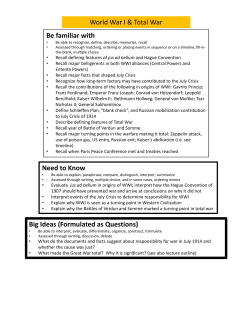 Big Ideas (Formulated as Questions) Need to Know Be familiar with