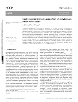 Electrochemical ammonia production on