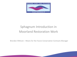 Sphagnum introduction in moorland restoration work