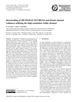 Downscaling of METEOSAT SEVIRI 0.6 and 0.8 &micro;m channel