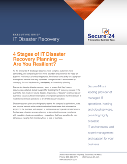 4 Stages of IT Disaster Recovery Planning - Secure-24