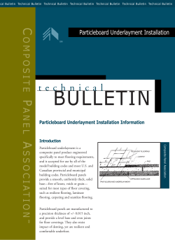 Particleboard Underlayment Installation