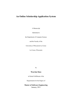 An On-line Scholarship Application System