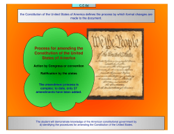 Process for amending the Constitution of the United States of America